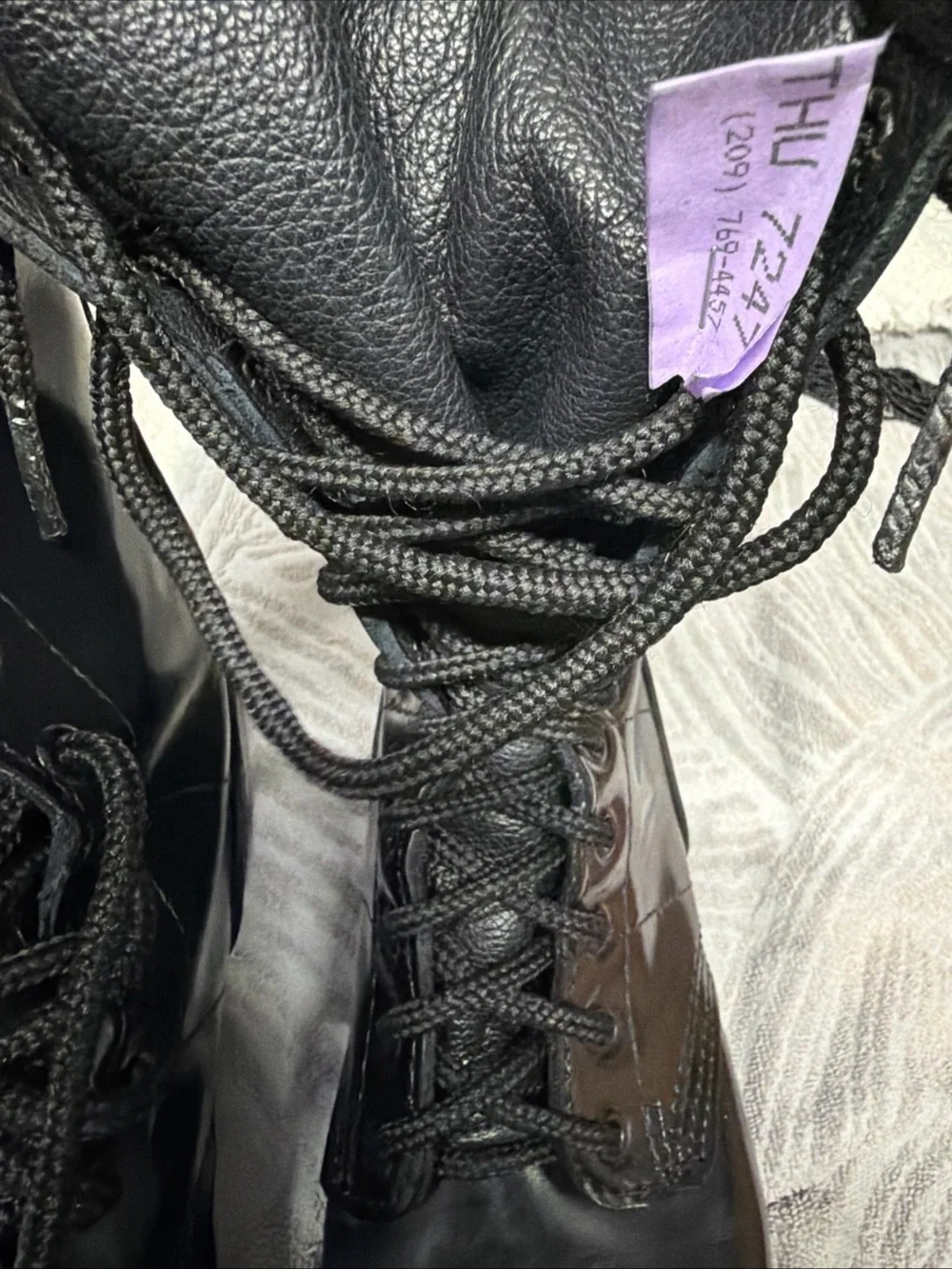 Corcoran 6.5E Black Leather Lace-Up Combat Boots made in the USA K30207
